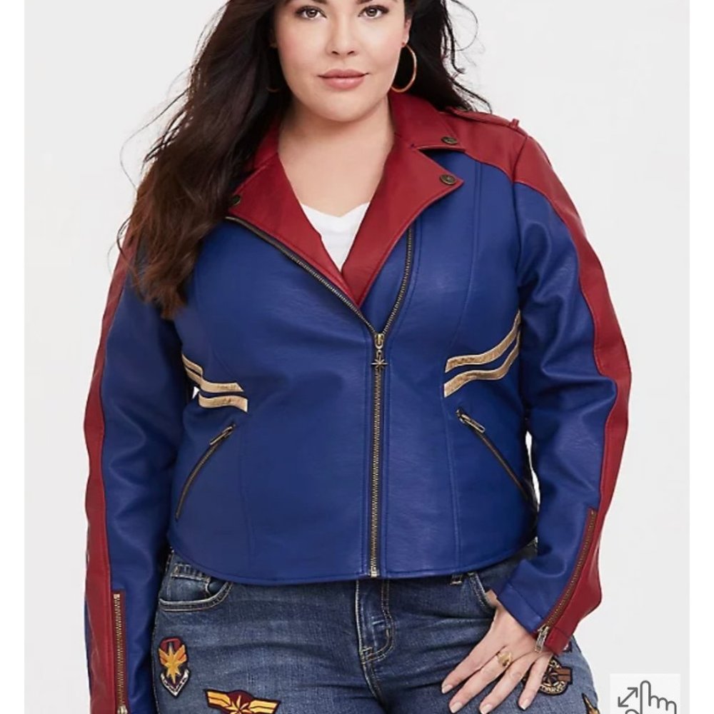 Torrid size 3 her universe captain marvel carol Danvers cosplay jacket